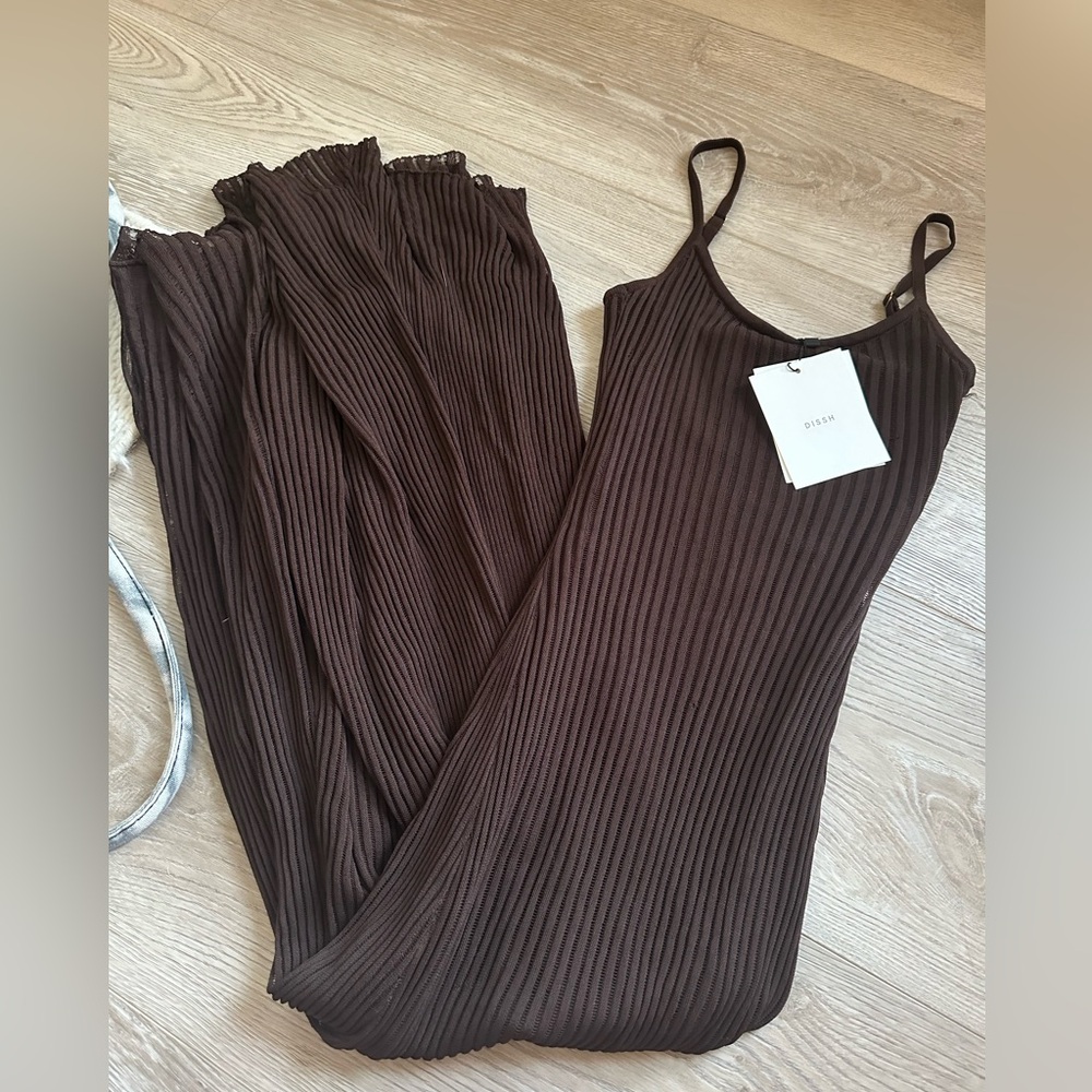 NWT DISSH Jovie Choc Scoop Maxi Dress in Chocolate Brown XS - Picture 3 of 7